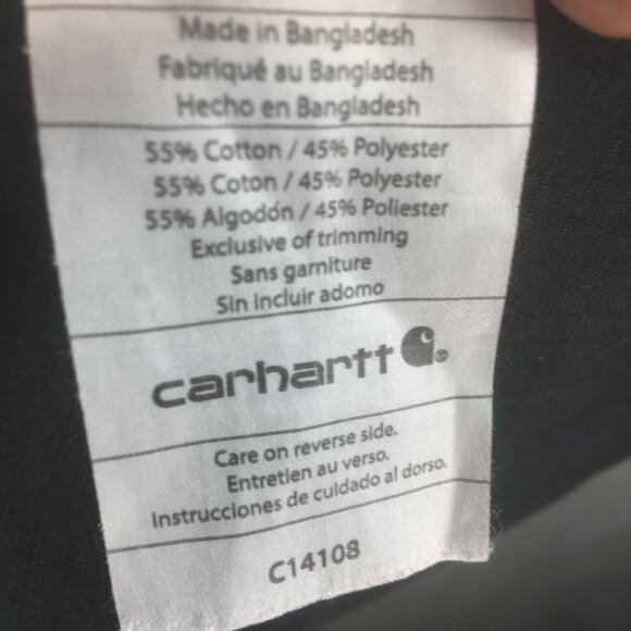 Carhartt Black & Gray Scrub Top Men's Size L - Picture 10 of 15